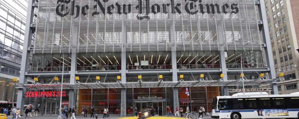 The New York Times building in New York. AP Photo
