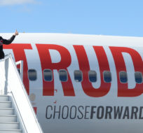 Liberal leader Justin Trudeau boards his campaign plane in Ottawa on September 29, 2019. Ryan Remiorz/The Canadian Press