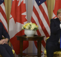 Prime Minister Justin Trudeau meets then-U.S. President Donald Trump in December 2019. Sean Kilpatrick/The Canadian Press