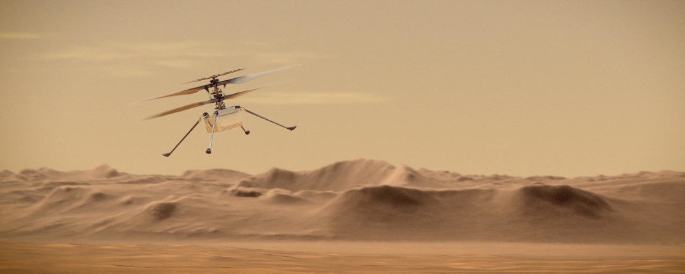 On the same day Finance Minister Chrystia Freeland tabled the budget, NASA flew a helicopter on Mars. Credit: NASA.