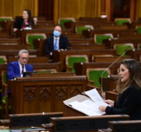 Finance Minister Chrystia Freeland delivers the budget in the House of Commons on April 19, 2021. Sean Kilpatrick/The Canadian Press