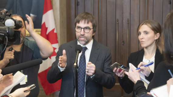 Minister of Canadian Heritage Steven Guilbeault speaks with the media in Ottawa on Feb. 3, 2020. Adrian Wyld/The Canadian Press