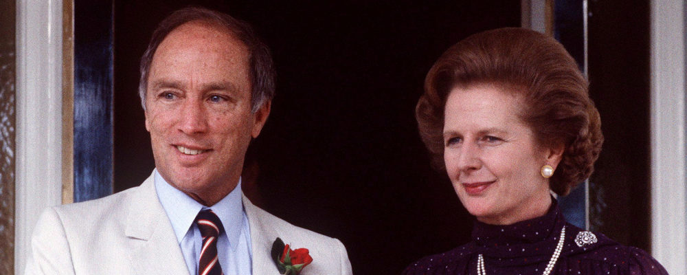 Pierre Trudeau and Margaret Thatcher in a 1981 file photo. Peter Bregg/The Canadian Press