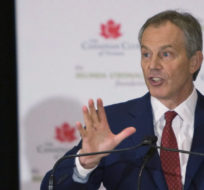 Former British Prime Minister Tony Blair speaks at The Canadian Club of Toronto on April 24, 2009. Nathan Denette/The Canadian Press