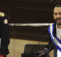 El Salvador's President Nayib Bukele delivers his annual address to the nation on June 1, 2021. Salvador Melendez/AP Photo.