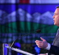 Alberta Premier Jason Kenney delivers his address to the Alberta United Conservative Party annual general meeting in Calgary on Nov. 30, 2019. Dave Chidley/The Canadian Press.