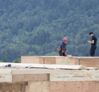 A new home is pictured being built in North Vancouver, B.C. Jonathan Hayward/The Canadian Press.