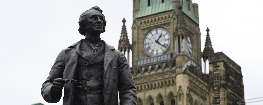 A statue of former Canadian Prime Minister Sir John A. Macdonald is pictured on Parliament Hill. Sean Kilpatrick/The Canadian Press.