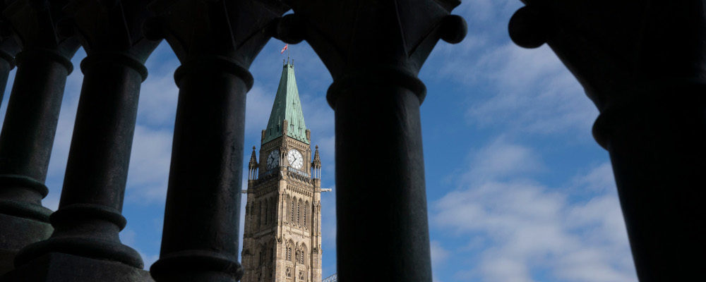 The Peace tower is seen on Oct. 5, 2021 as politicians begin returning to work in Ottawa. The Conservative and Bloc parties both held their first party caucus meetings following the federal election. Adrian Wyld/The Canadian Press.