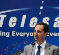 President and CEO of Telesat Dan Goldberg takes part in a press conference in Ottawa,  July 24, 2019. Sean Kilpatrick/The Canadian Press.