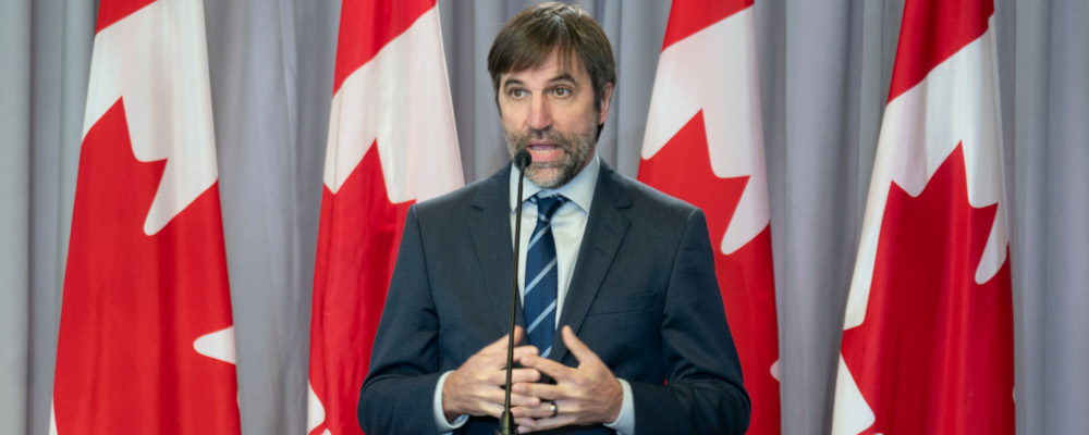 Minister of Environment and Climate Change Steven Guilbeault speaks with the media following a cabinet meeting, in Ottawa, Wednesday, Oct. 27, 2021. Adrian Wyld/THE CANADIAN PRESS.