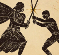 Detail from the cover of The Odyssey of Star Wars: An Epic Poem by Jack Mitchell and published by Abrams Books. 