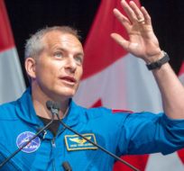 Canadian astronaut David Saint-Jacques speaks to the media Wednesday, July 10, 2019 at the Canadian Space Agency headquarters in St. Hubert, Quebec. Ryan Remiorz/The Canadian Press. 
