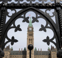 The Parliament buildings are seen in Ottawa, Monday, April 27, 2020. Adrian Wyld/The Canadian Press. 