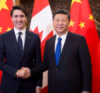 Prime Minister Justin Trudeau meets Chinese President Xi Jinping at the Diaoyutai State Guesthouse in Beijing, China on Tuesday, Dec. 5, 2017.  Sean Kilpatrick/The Canadian Press. 