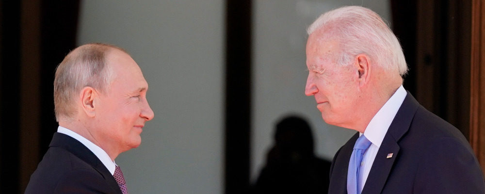 FILE - President Joe Biden and Russian President Vladimir Putin, arrive to meet at the 'Villa la Grange', June 16, 2021, in Geneva, Switzerland. Patrick Semansky/AP Photo.