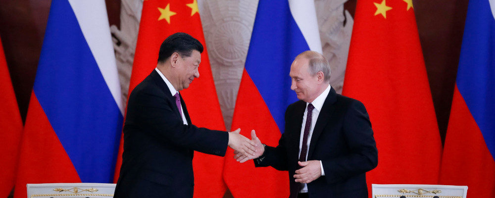 Russian President Vladimir Putin, right, and Chinese President Xi Jinping shake hands after a signing ceremony following their talks in the Kremlin in Moscow, Russia, Wednesday, June 5, 2019. Alexander Zemlianichenko/AP Photo.