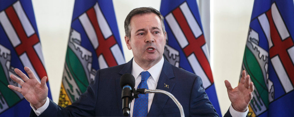 Alberta Premier Jason Kenney comments on the Teck mine decision in Edmonton on Monday, February 24, 2020. Jason Franson/The Canadian Post.