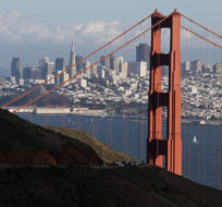 FILE- This Oct. 28, 2015, file photo shows the Golden Gate Bridge and San Francisco skyline from the Marin Headlands above Sausalito, Calif. Eric Risberg/AP Photo.