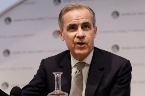 Mark Carney, then-Governor of the Bank of England speaks at a Bank of England Financial Stability Report Press Conference, in London, Monday, Dec. 16, 2019. Kirsty Wigglesworth/AP Photo.