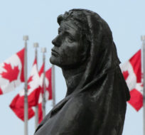 The statue of Veritas (Truth) is pictured in front of the Supreme Court of Canada in Ottawa on Wednesday, May 23, 2018. Sean Kilpatrick/The Canadian Press. 