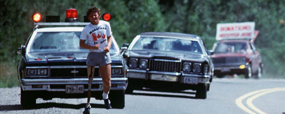 Runner Terry Fox continues his Marathon of Hope run across Canada on Sept. 1980. CP file photo.