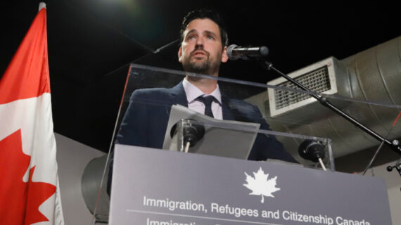 Minister of Immigration, Refugees and Citizenship Sean Fraser makes an announcement in Ottawa on Friday, October 7, 2022. Patrick Doyle/The Canadian Press.
