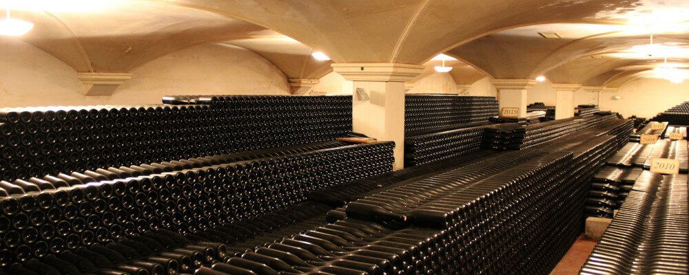 Bottle cellar at the Emidio Pepe winery in Abruzzo, Italy. Photo credit: Malcolm Jolley.