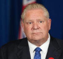 Ontario Premier Doug speaks during a press conference at Queen's Park in Toronto on Monday Nov. 7, 2022. Nathan Denette/The Canadian Press.