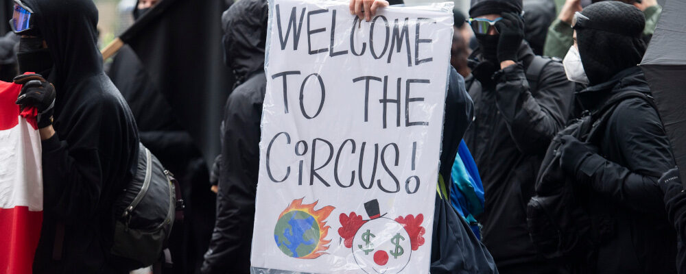 Protesters opposing COP15, the UN Biodiversity Conference, demonstrate outside the venue in Montreal on Wednesday, December 7, 2022. Graham Hughes/The Canadian Press.