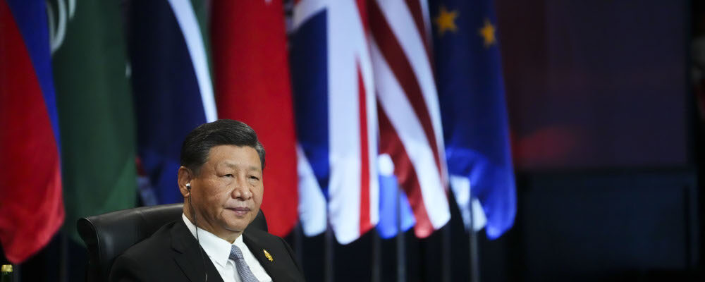 Chinese President Xi Jinping takes part in the closing session at the G20 Leaders Summit in Bali, Indonesia on Nov. 16, 2022. Sean Kilpatrick/The Canadian Press.