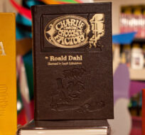 Books by Roald Dahl are displayed at the Barney's store on East 60th Street in New York on Monday, Nov. 21, 2011.  Andrew Burton/AP Photo.