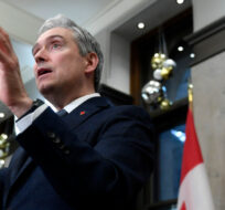 Minister of Innovation, Science and Industry Francois-Philippe Champagne speaks during a media availability in Ottawa, on Wednesday, Dec. 7, 2022. Justin Tang/The Canadian Press. 
