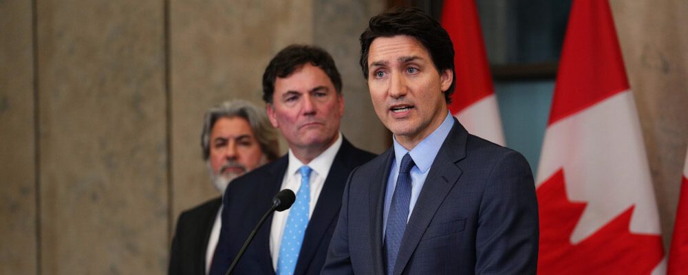 Prime Minister Justin Trudeau speaks during a news conference on Parliament Hill in Ottawa on Monday, March 6, 2023. Sean Kilpatrick/The Canadian Press. 