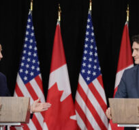 President Joe Biden speaks during a news conference with Canadian Prime Minister Justin Trudeau on March 24, 2023, in Ottawa. Andrew Harnik/AP Photo.