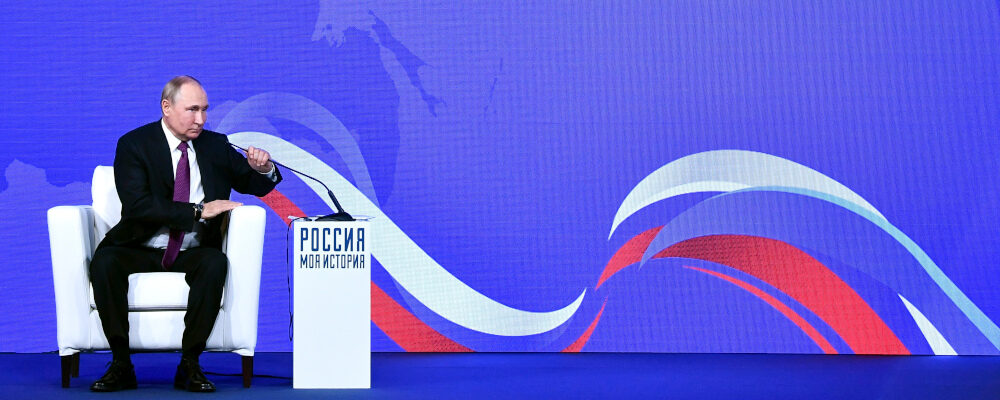 Russian President Vladimir Putin during National Unity Day in Moscow, Russia, Friday, Nov. 4, 2022. Evgeny Biyatov, Sputnik/Kremlin Pool Photo via AP.