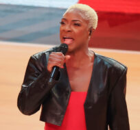 Jully Black performs before the NBA basketball All-Star game Sunday, Feb. 19, 2023, in Salt Lake City. Rob Gray/AP Photo.