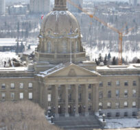 A view of the Alberta Legislature in Edmonton is shown on March 28, 2014. Jason Franson/The Canadian Press.