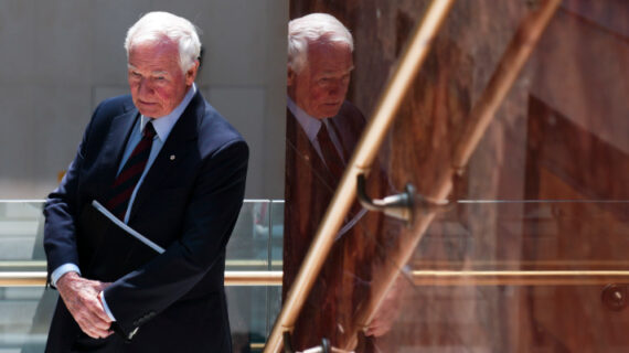David Johnston, Independent Special Rapporteur on Foreign Interference, arrives to present his first report in Ottawa on Tuesday, May 23, 2023. Sean Kilpatrick/The Canadian Press. 