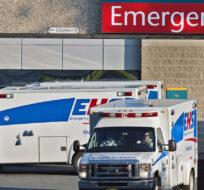 Paramedics are seen at the Dartmouth General Hospital in Dartmouth, N.S. on July 4, 2013.  Andrew Vaughan/The Canadian Press.