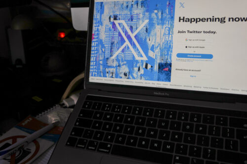 A view of a laptop showing the Twitter sign-in page on July 24, 2023. Darko Vojinovic/AP Photo.