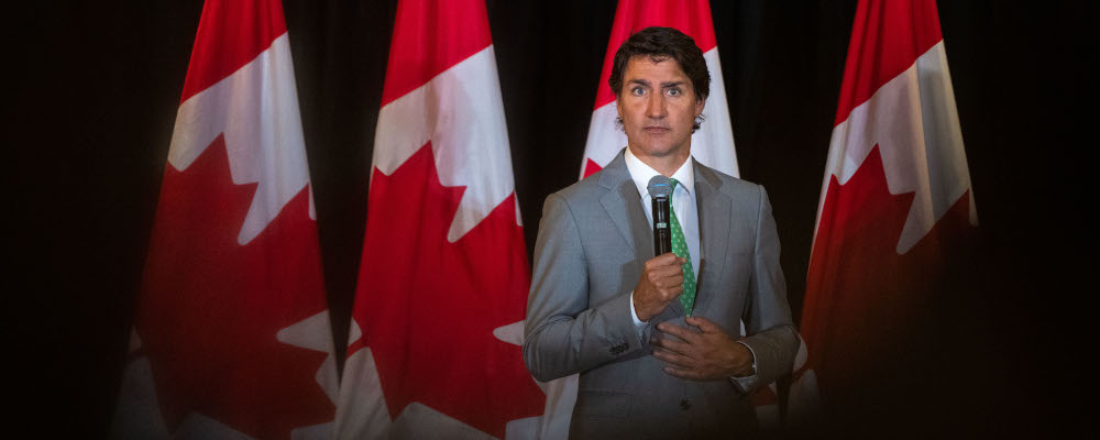 Prime Minister Justin Trudeau speaks during a Liberal Party of Canada fundraising event in Vancouver, on Friday, August 25, 2023. Ethan Cairns/The Canadian Press. 