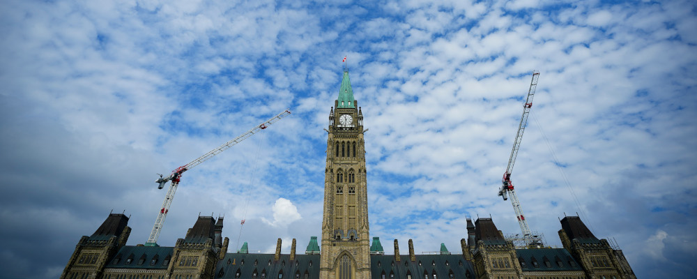The Centre Block of Parliament Hill is pictured in Ottawa on Monday, Sept. 18, 2023. Sean Kilpatrick/The Canadian Press. 