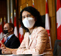 Chief Public Health Officer of Canada Dr. Theresa Tam speaks during a news conference in Ottawa, on Tuesday, Sept. 12, 2023. Justin Tang/The Canadian Press.
