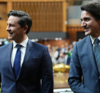 Prime Minister Justin Trudeau and Conservative Leader Pierre Poilievre on Oct. 3, 2023. Sean Kilpatrick/The Canadian Press.