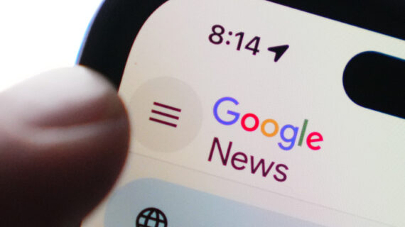 The Google News homepage is displayed on an iPhone in Ottawa on Tuesday, Feb. 28, 2023. Sean Kilpatrick/The Canadian Press. 