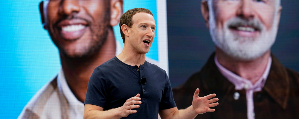 Meta CEO Mark Zuckerberg speaks during the tech giant's Connect developer conference Wednesday, Sept. 27, 2023, in Menlo Park, Calif. Godofredo A. Vásquez/AP Photo. 