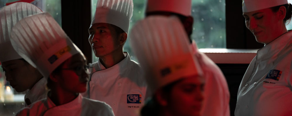 George Brown College culinary students are photographed during a Michelin star ceremony in Toronto on Tuesday, September 13, 2022. Alex Lupul/The Canadian Press. 