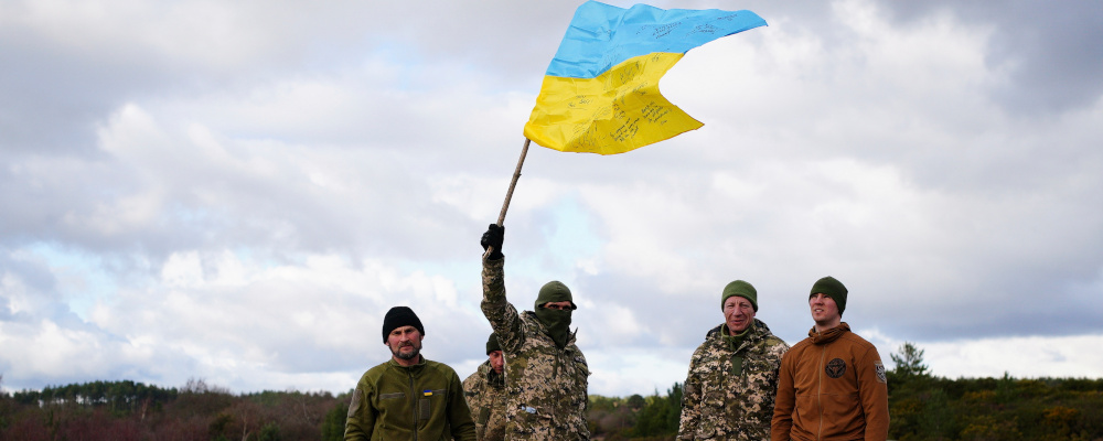 Ukrainian soldiers at Bovington Camp, a British Army military base where they are training on Challenger 2 tanks, in Dorset, England, Wednesday Feb. 22, 2023. Ben Birchall/Pool via AP.