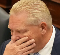 Ontario Premier Doug Ford attends question period at Queen's Park in Toronto on Thursday  November 2, 2023. Chris Young/The Canadian Press. 